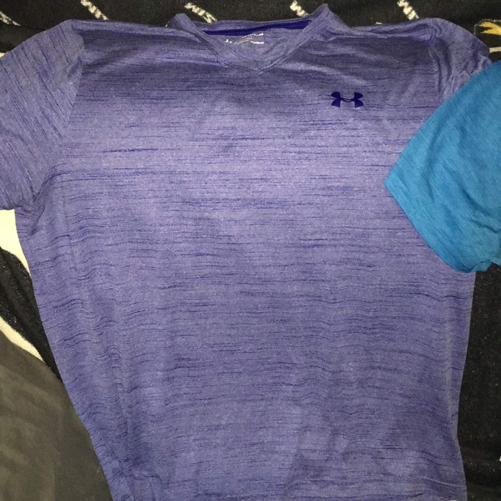 Pair of Blue Under Armour V-Necks
